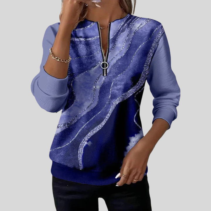 Eloise™ | Vintage Wave Half-Zip Sweatshirt