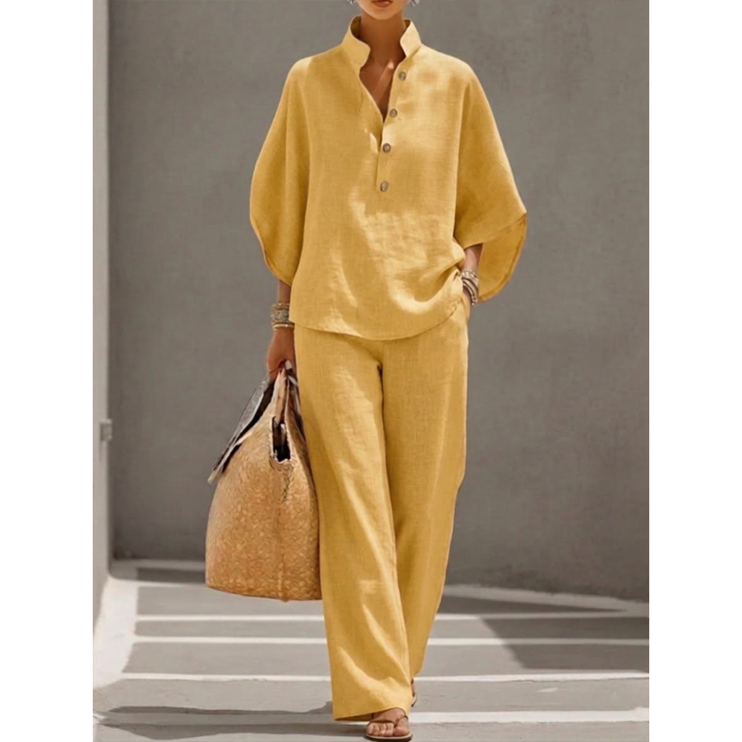 Olivia | Elegant 2-Piece Cotton-Linen Set