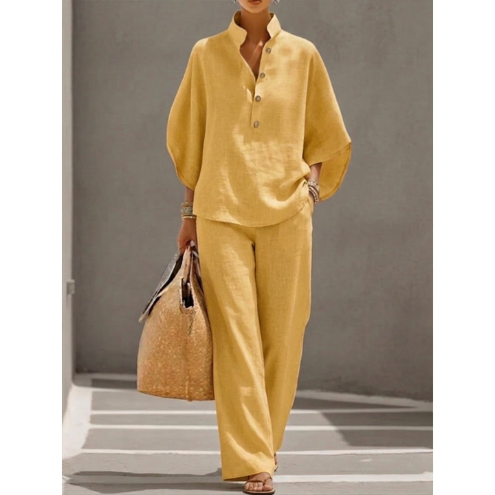 Olivia | Elegant 2-Piece Cotton-Linen Set