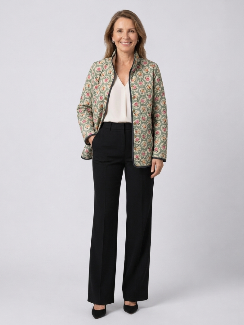Lydia™ | Floral Tapestry Quilted Jacket