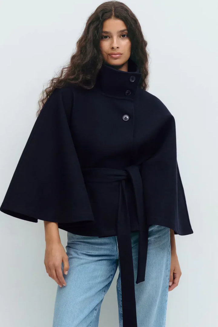 Hannah | Belted Cape Jacket