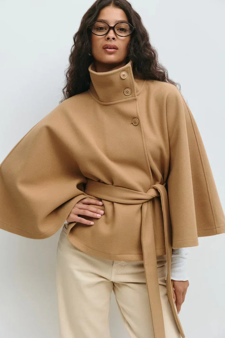 Hannah | Belted Cape Jacket