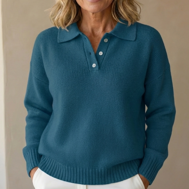 Ariana  | Soft Knit Sweater with Collar