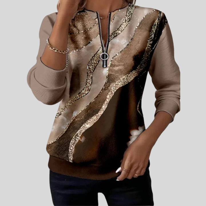 Eloise™ | Vintage Wave Half-Zip Sweatshirt