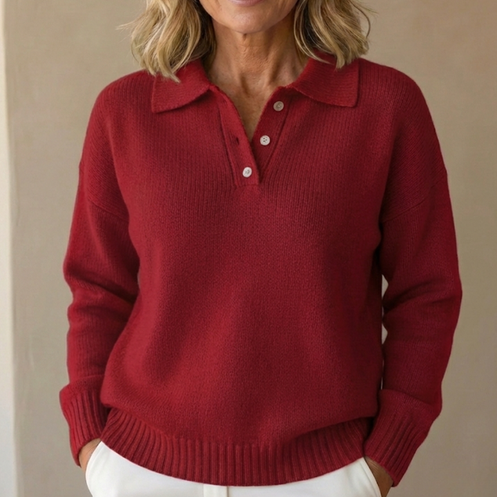 Ariana  | Soft Knit Sweater with Collar