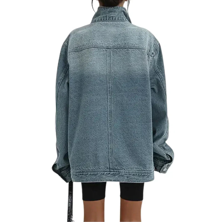 Nora | Asymmetric City Jacket with Button Detail