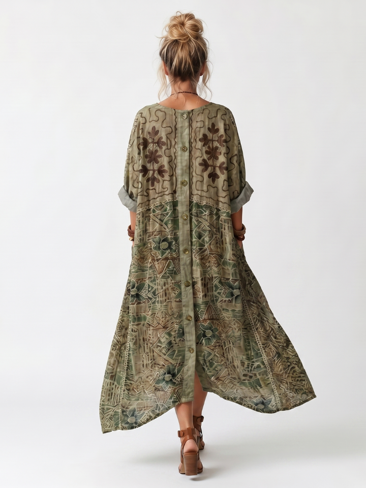 Bellamy™ | Relaxed Button-Front Midi Dress