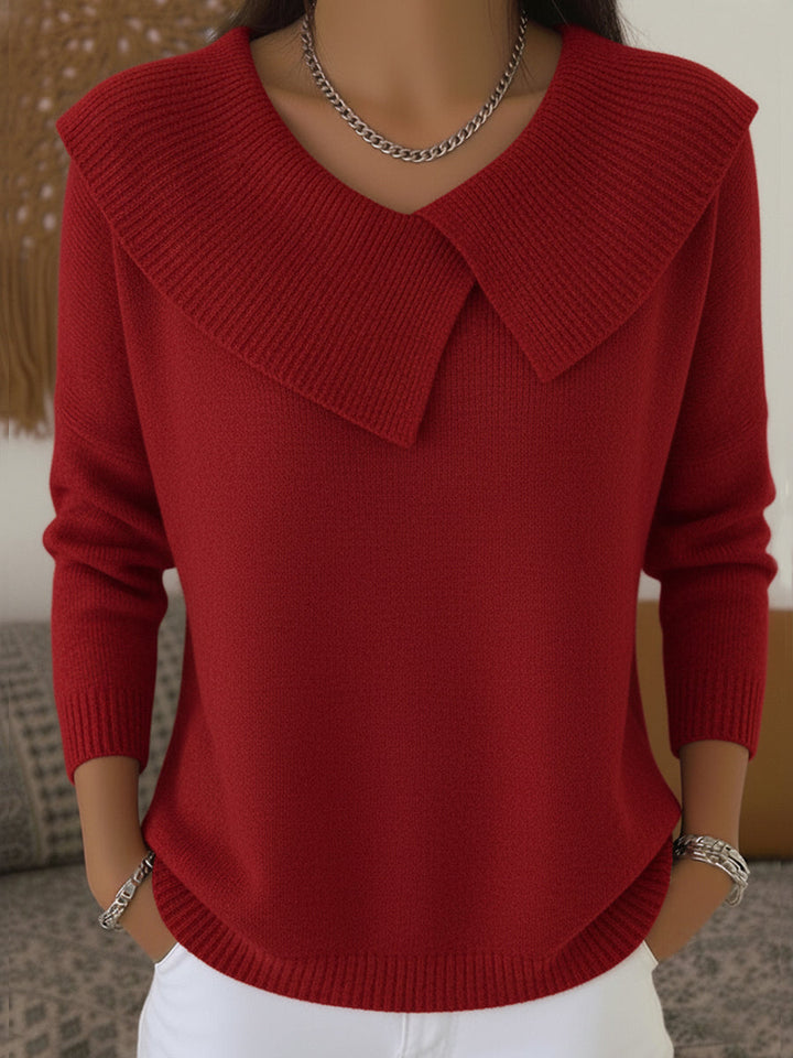 Simone™ | Pleated Collar Knit Sweater