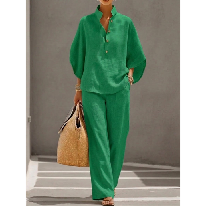 Olivia | Elegant 2-Piece Cotton-Linen Set