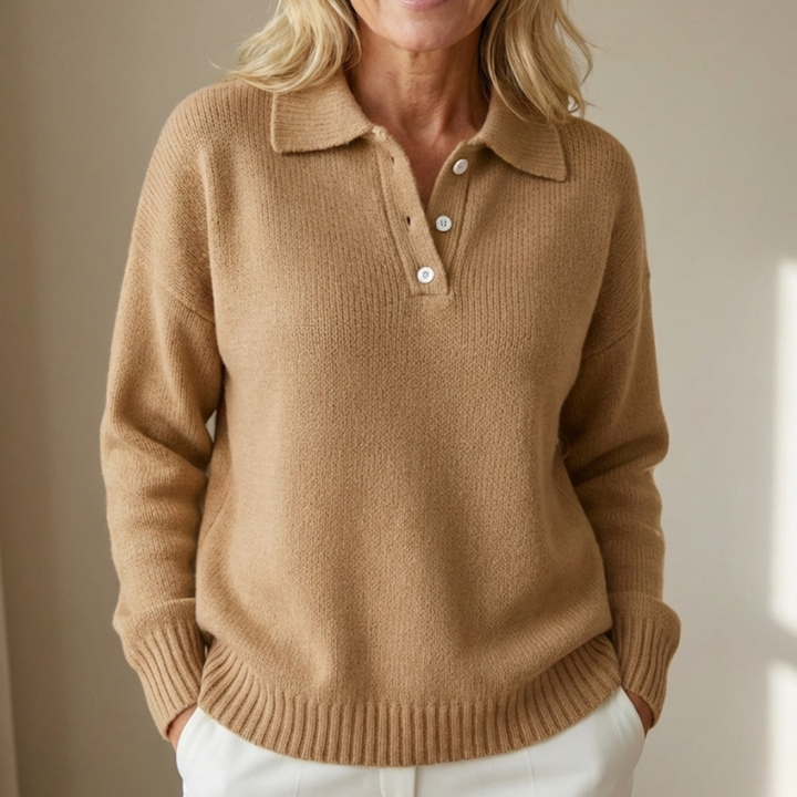 Ariana  | Soft Knit Sweater with Collar