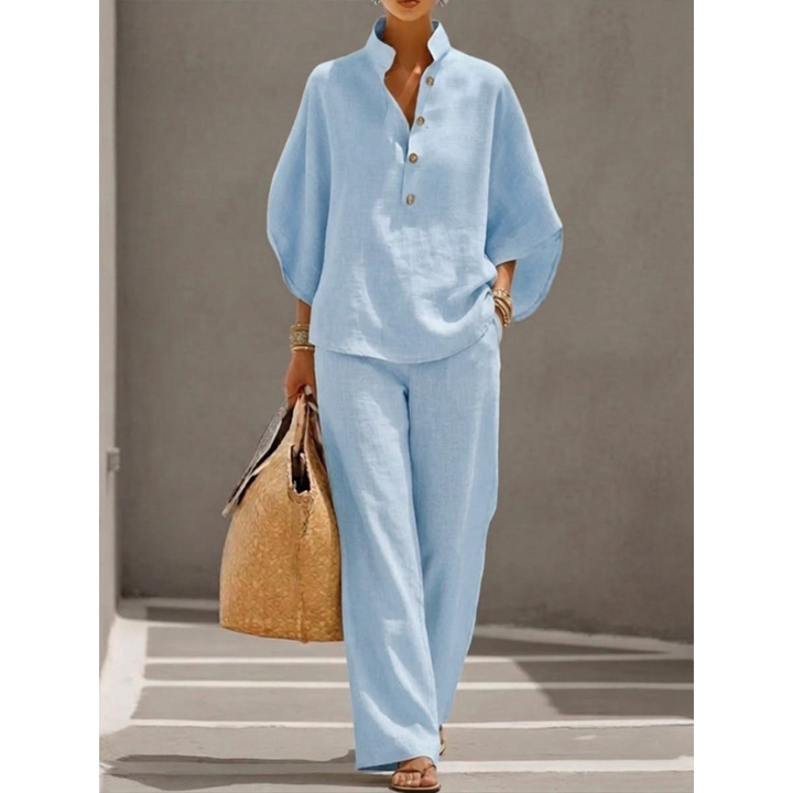 Olivia | Elegant 2-Piece Cotton-Linen Set