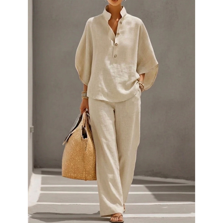 Olivia | Elegant 2-Piece Cotton-Linen Set