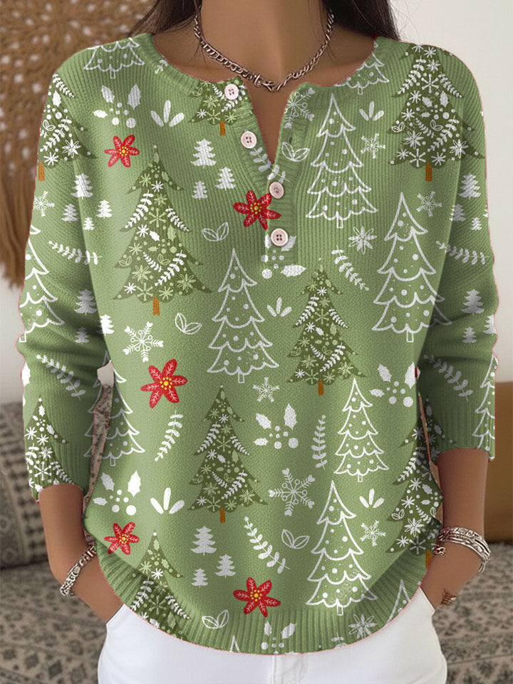 Adeline  | Christmas Sweater with Buttons