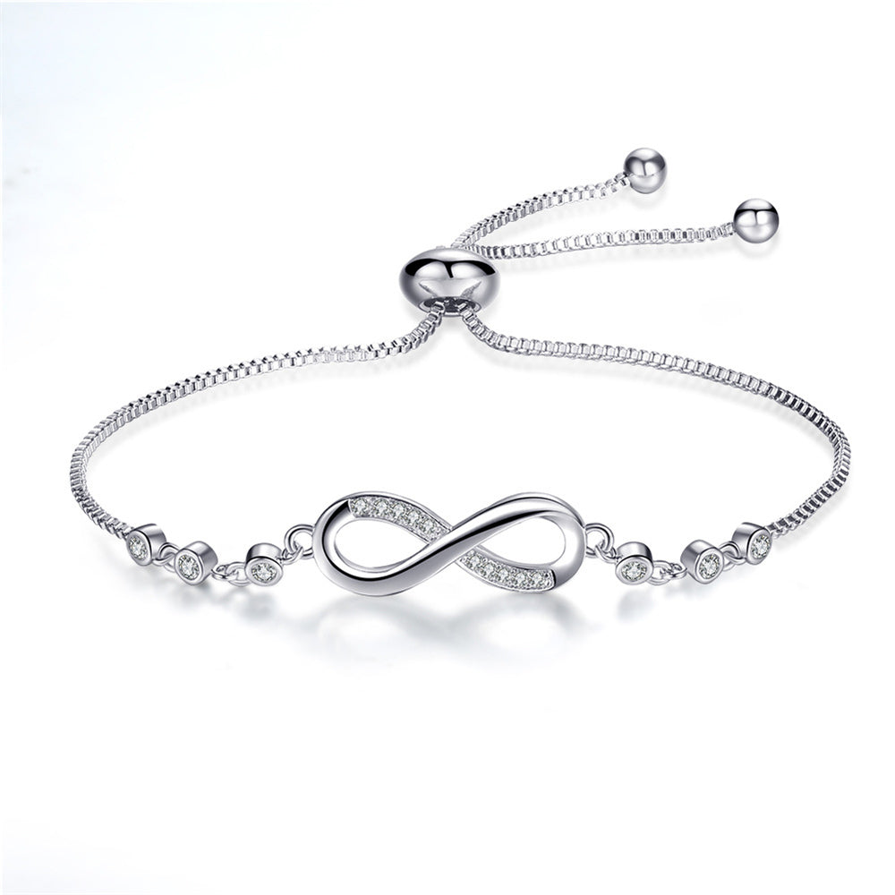Celeste | Silver Adjustable Infinity Bracelet