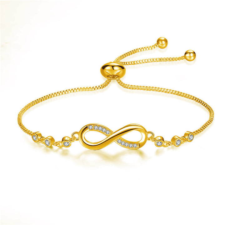 Celeste | Silver Adjustable Infinity Bracelet