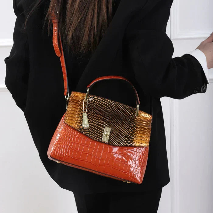 Riley | Bold Croc-Embossed Shoulder Bag