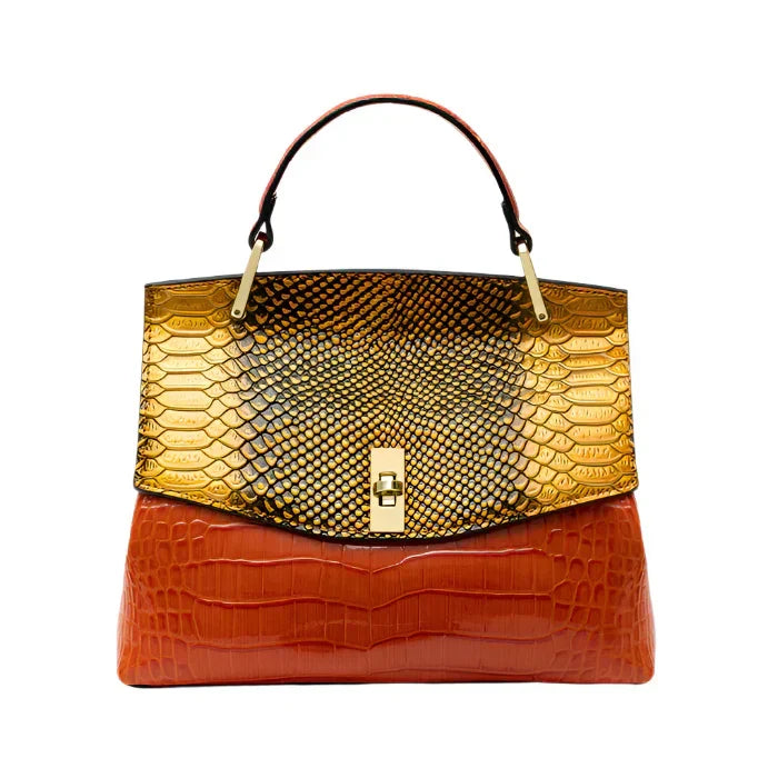 Riley | Bold Croc-Embossed Shoulder Bag