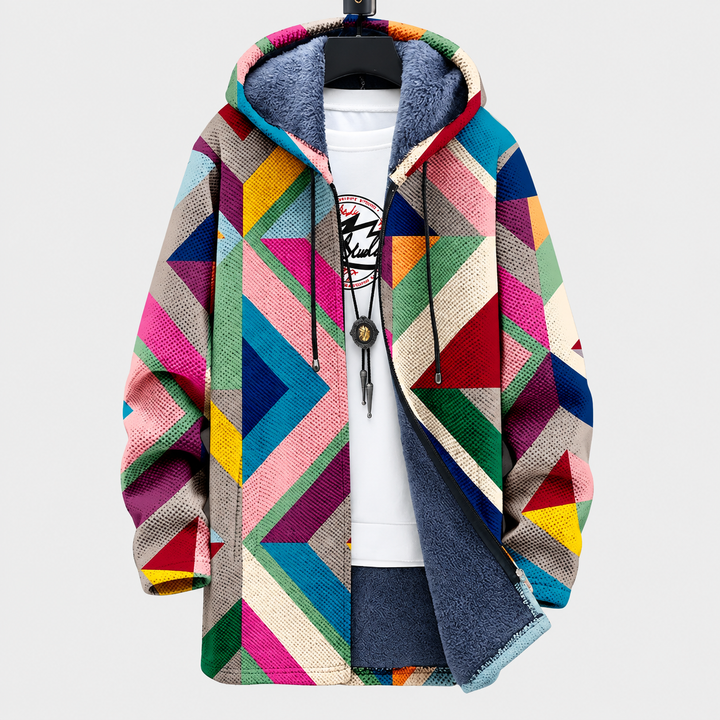 Vivienne | Artful Hooded Cardigan