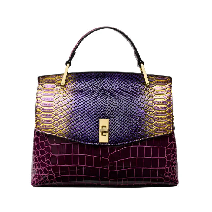 Riley | Bold Croc-Embossed Shoulder Bag