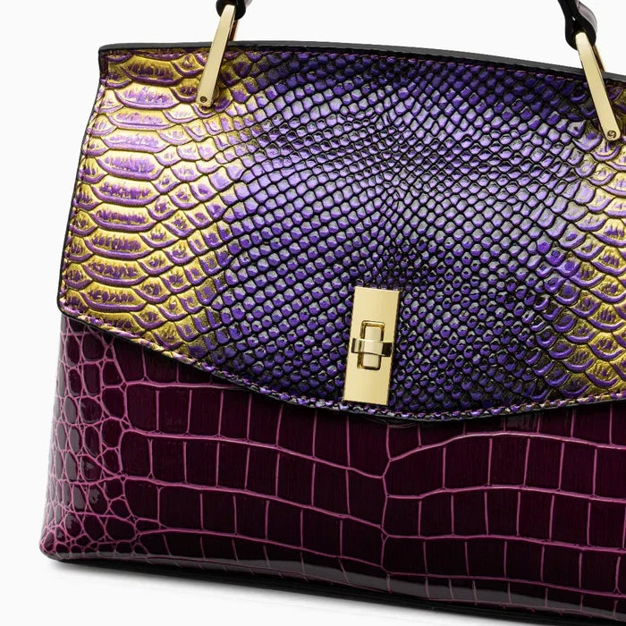Riley | Bold Croc-Embossed Shoulder Bag