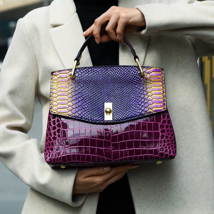 Riley | Bold Croc-Embossed Shoulder Bag