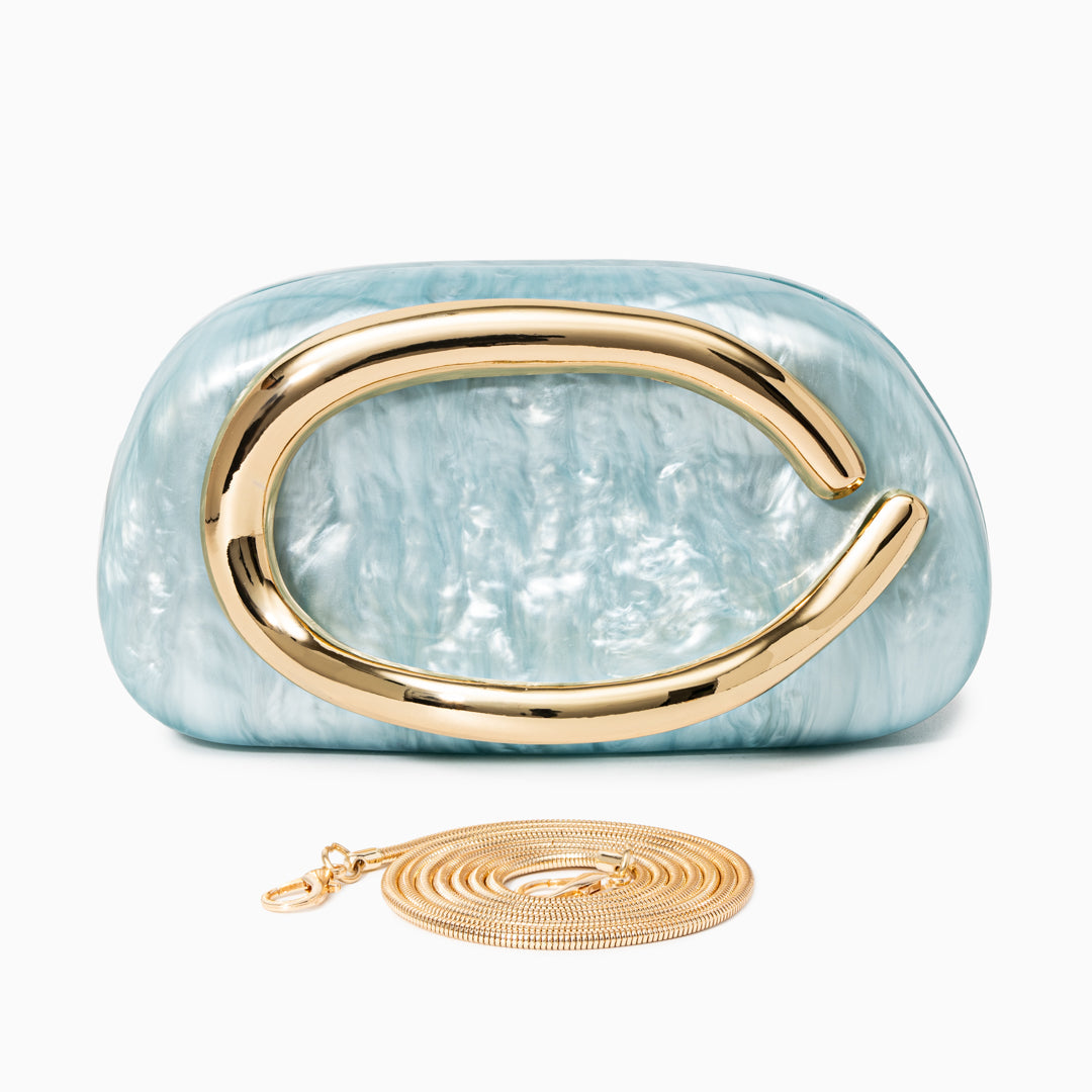 Aurora | Elegance Redefined – Pearlescent Sculptural Clutch