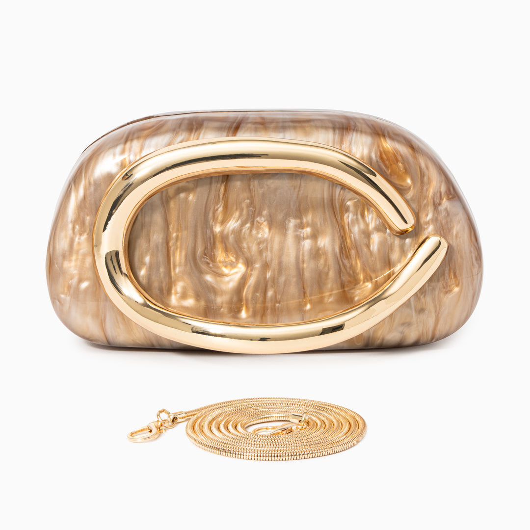 Aurora | Elegance Redefined – Pearlescent Sculptural Clutch