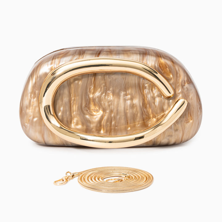Aurora | Elegance Redefined – Pearlescent Sculptural Clutch