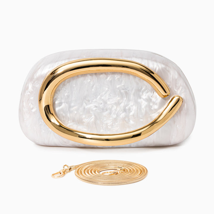 Aurora | Elegance Redefined – Pearlescent Sculptural Clutch