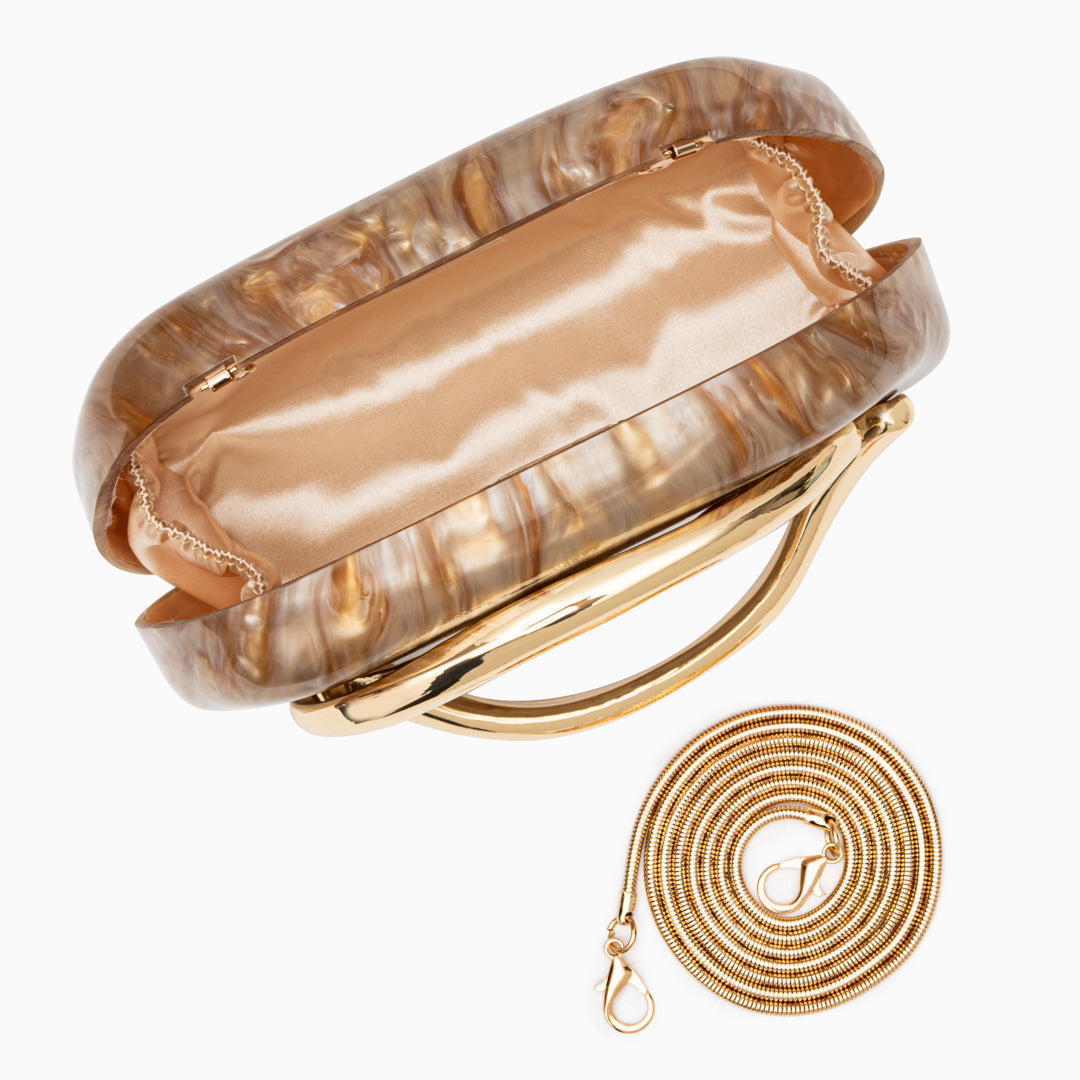 Aurora | Elegance Redefined – Pearlescent Sculptural Clutch