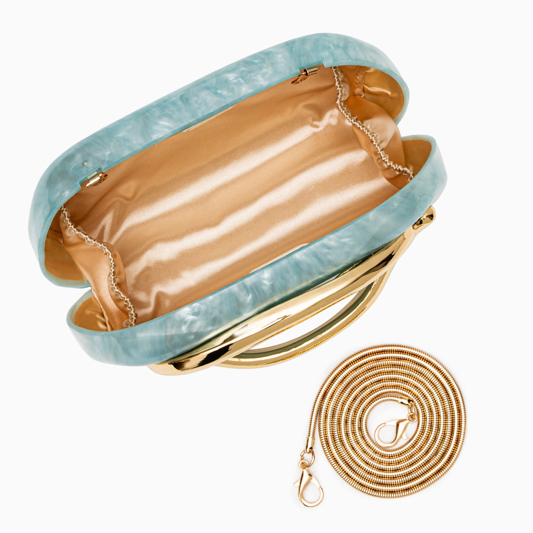 Aurora | Elegance Redefined – Pearlescent Sculptural Clutch