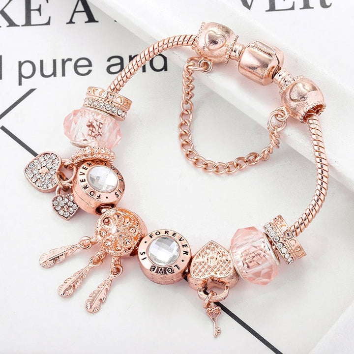 Georgia | Sterling Silver Rose Dreamcatcher Bracelet