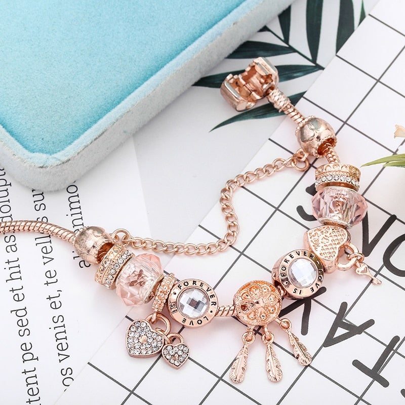 Georgia | Sterling Silver Rose Dreamcatcher Bracelet