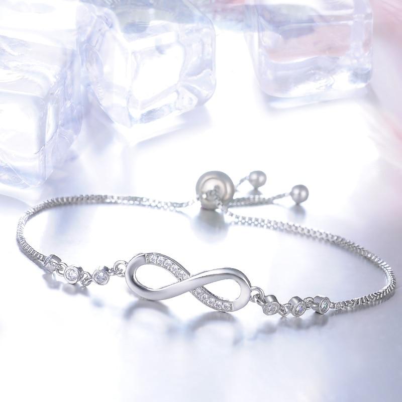 Celeste | Silver Adjustable Infinity Bracelet