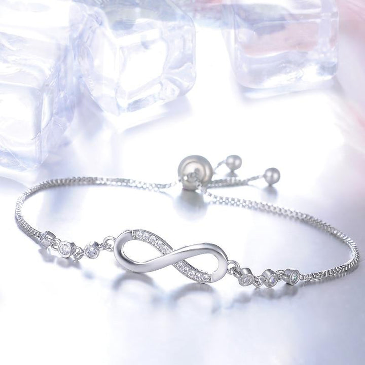 Celeste | Silver Adjustable Infinity Bracelet