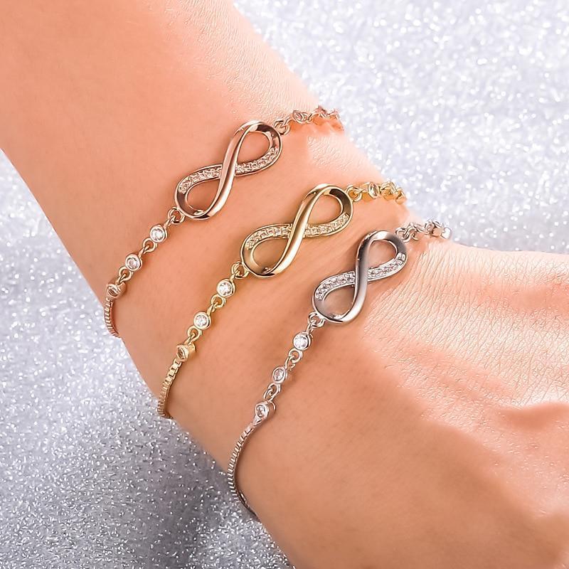 Celeste | Silver Adjustable Infinity Bracelet