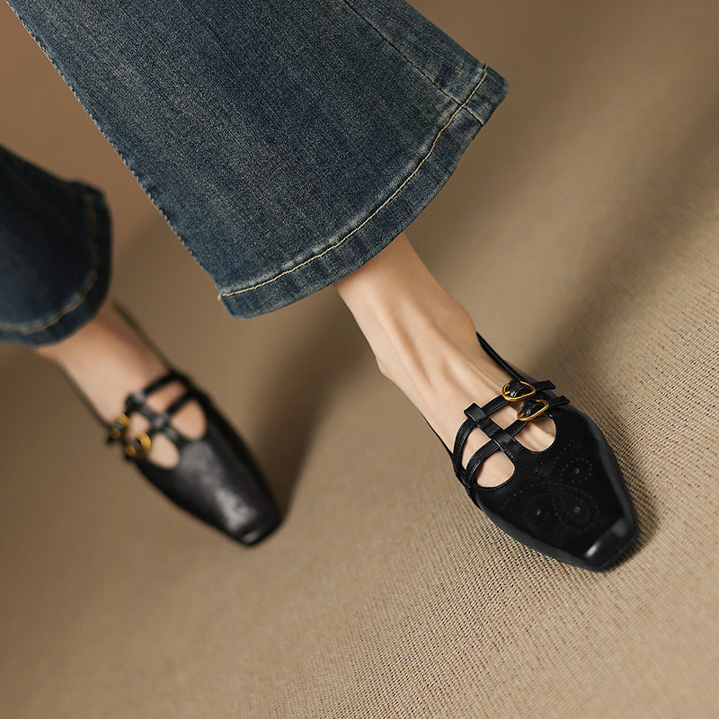 Lacey™ | Brogue Double-Strap Wedge Mary Janes