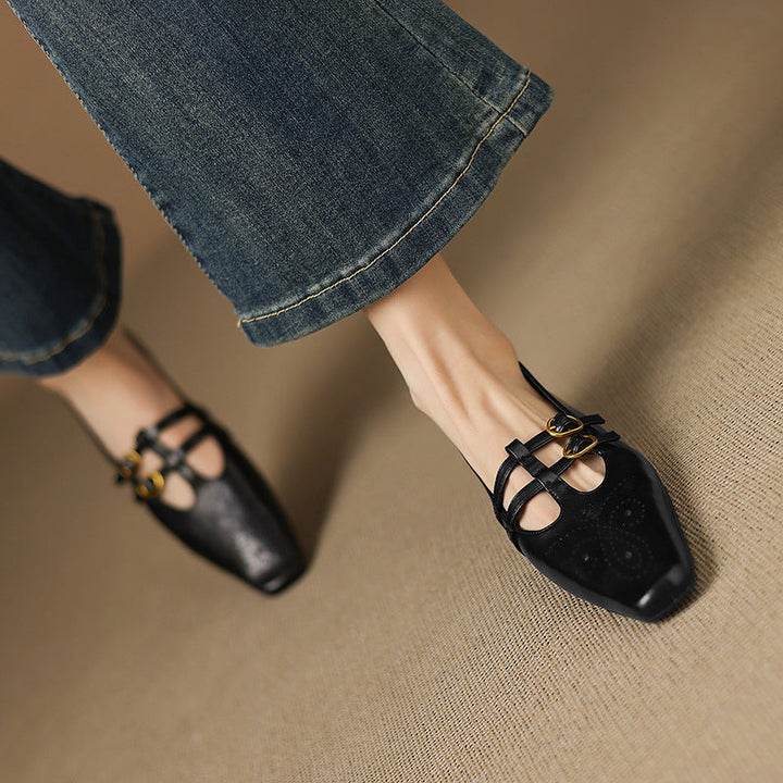 Lacey™ | Brogue Double-Strap Wedge Mary Janes