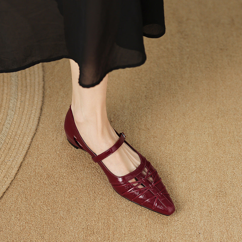 Opal™ | Lattice-Cut Pointed Mary Jane Flats