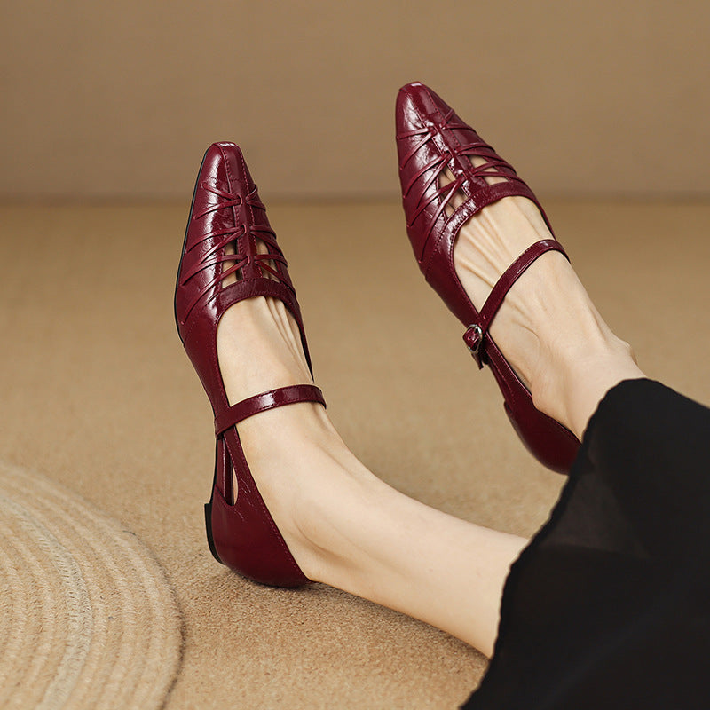 Opal™ | Lattice-Cut Pointed Mary Jane Flats