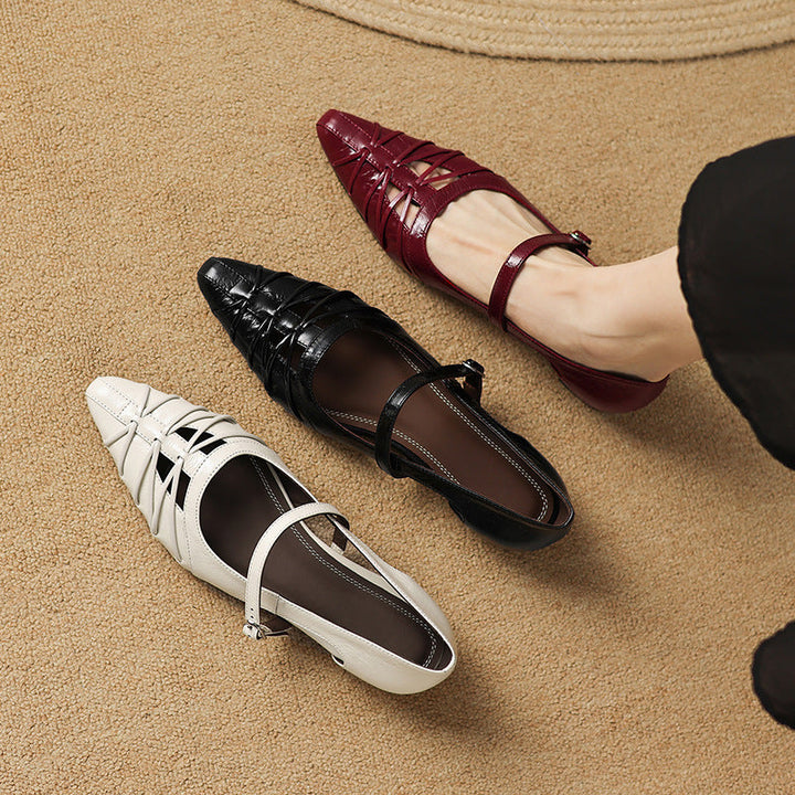 Opal™ | Lattice-Cut Pointed Mary Jane Flats