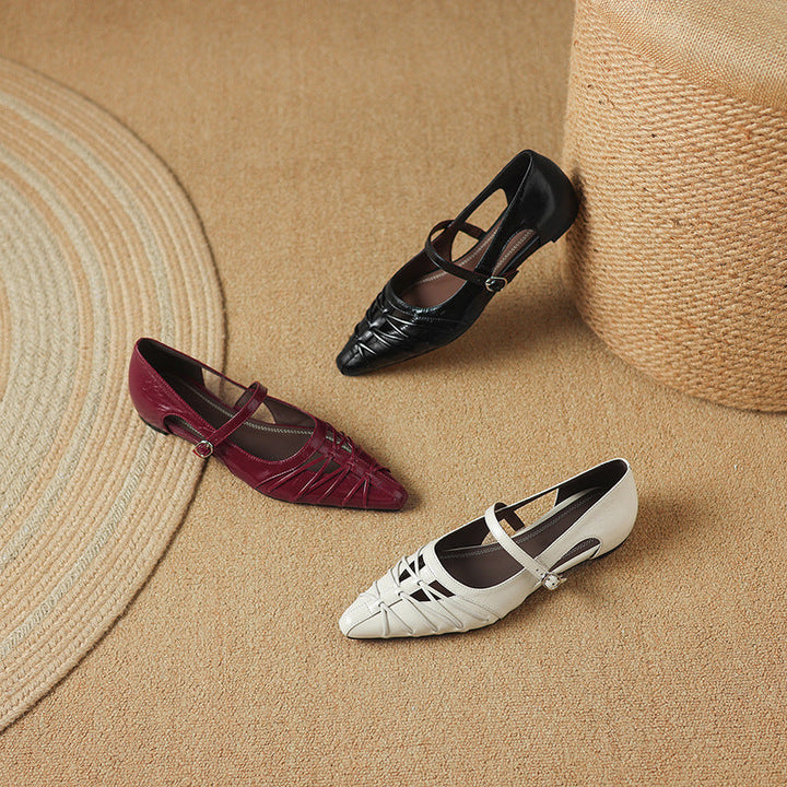 Opal™ | Lattice-Cut Pointed Mary Jane Flats