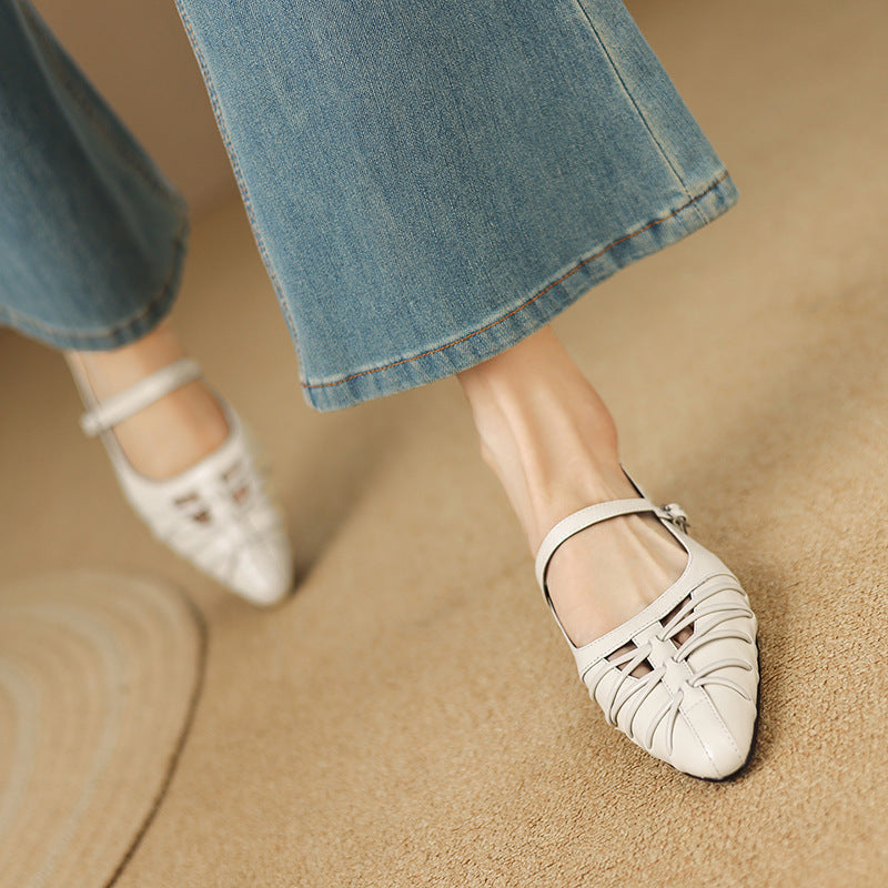 Opal™ | Lattice-Cut Pointed Mary Jane Flats
