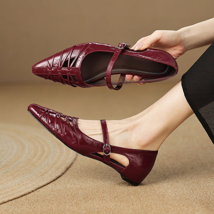 Opal™ | Lattice-Cut Pointed Mary Jane Flats