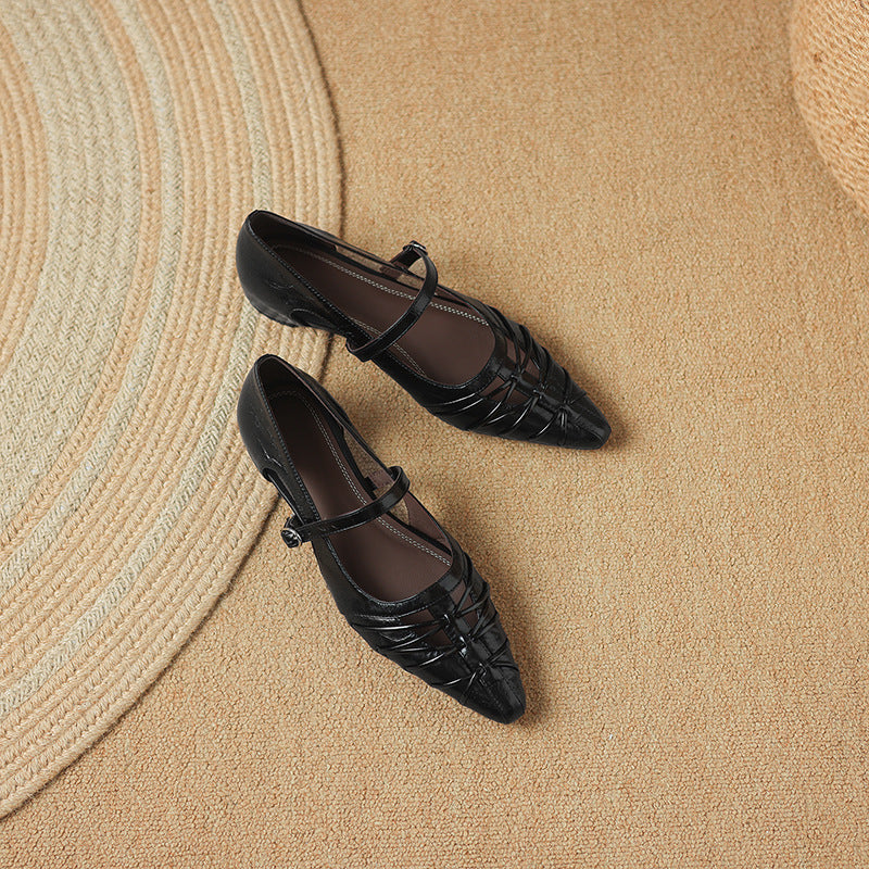 Opal™ | Lattice-Cut Pointed Mary Jane Flats
