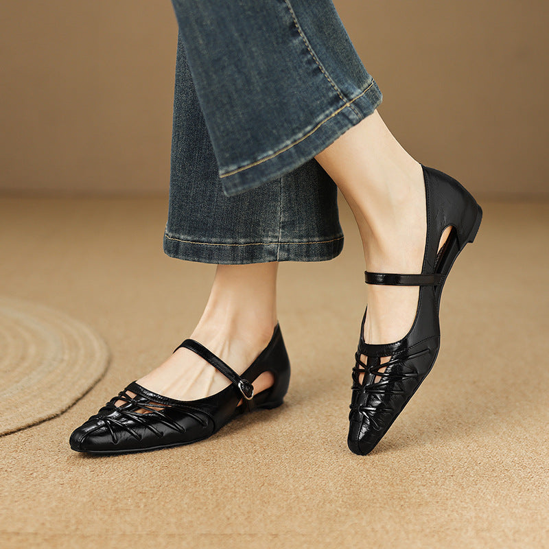 Opal™ | Lattice-Cut Pointed Mary Jane Flats