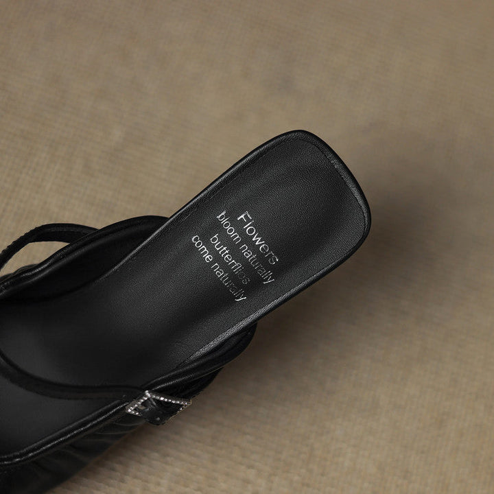 Remi™ | Ruched Square-Toe Mary Jane Mules