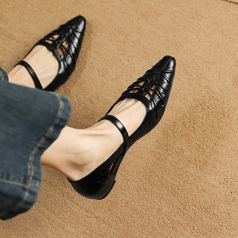 Opal™ | Lattice-Cut Pointed Mary Jane Flats