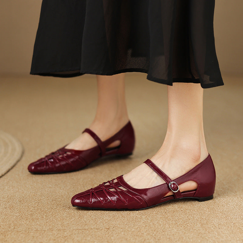Opal™ | Lattice-Cut Pointed Mary Jane Flats