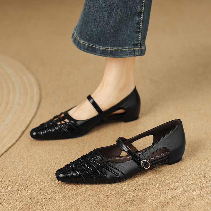 Opal™ | Lattice-Cut Pointed Mary Jane Flats